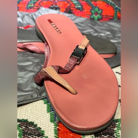 PRADA pink flip flops sandals 7.5 EUC - Picture 14 of 16